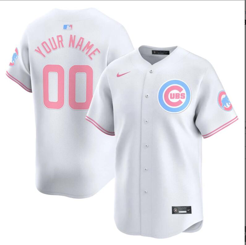 Men Chicago Cubs Custom white 2024 Nike MLB jersey->customized nfl jersey->Custom Jersey
